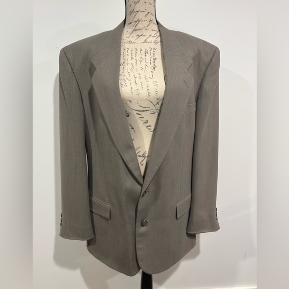 Givenchy Monsieur Vintage Sport Coat Blazer Suit Jacket Tan Size 42/44 USA - Picture 1 of 9